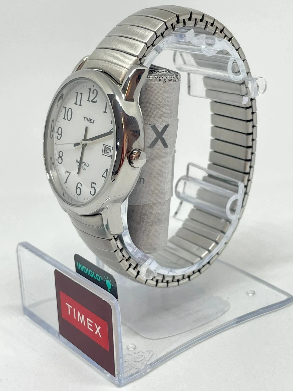Reloj TIMEX Indigo, original nuevo con caja | Acero inoxidable, luz nocturna, modelo WR 30M – photo 4